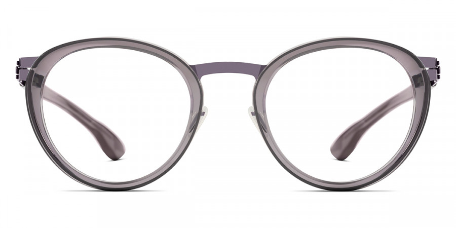 Ic! Berlin Lynda Shiny-Aubergine-Ecogray Eyeglasses Front View