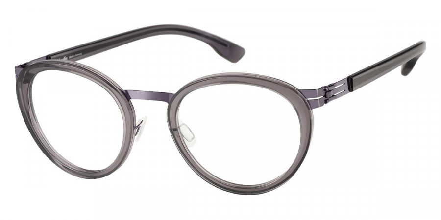 Ic! Berlin Lynda Shiny-Aubergine-Ecogray Eyeglasses Side View