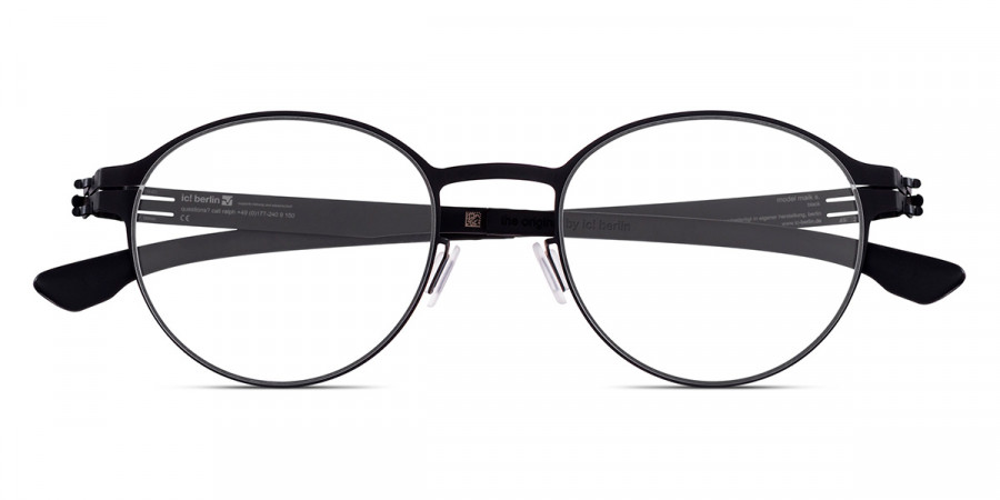 Ic! Berlin Maik S. Black Eyeglasses Front View