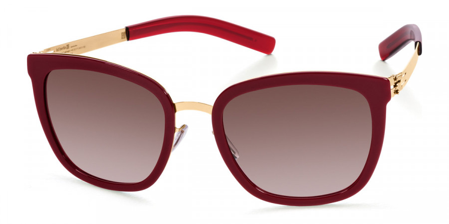 Ic! Berlin Maira B. Rosé-Gold-Very-Berry Sunglasses Side View