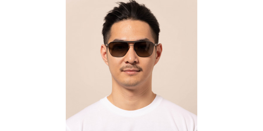 Ic! Berlin Marcel E. Graphite Sunglasses On Male Model