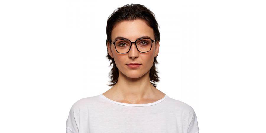 Ic! Berlin Marlene Black Eyeglasses On Female Model