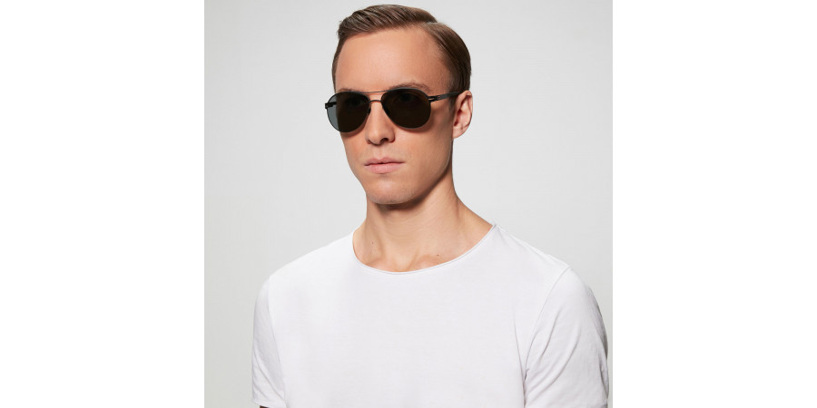 Ic! Berlin MB 02 Black Sunglasses On Male Model