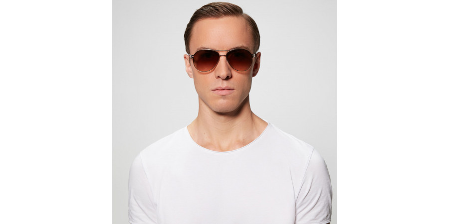 Ic! Berlin MB 02 Bronze Sunglasses On Male Model