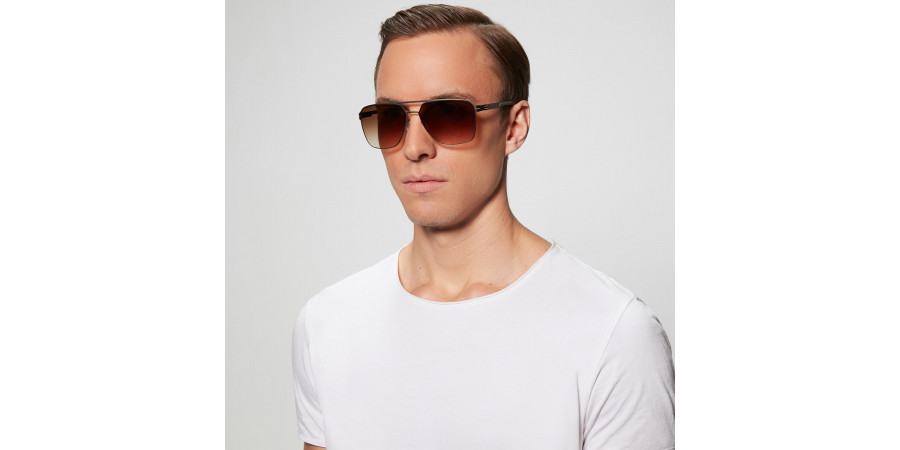 Ic! Berlin MB 03 Graphite Sunglasses On Male Model