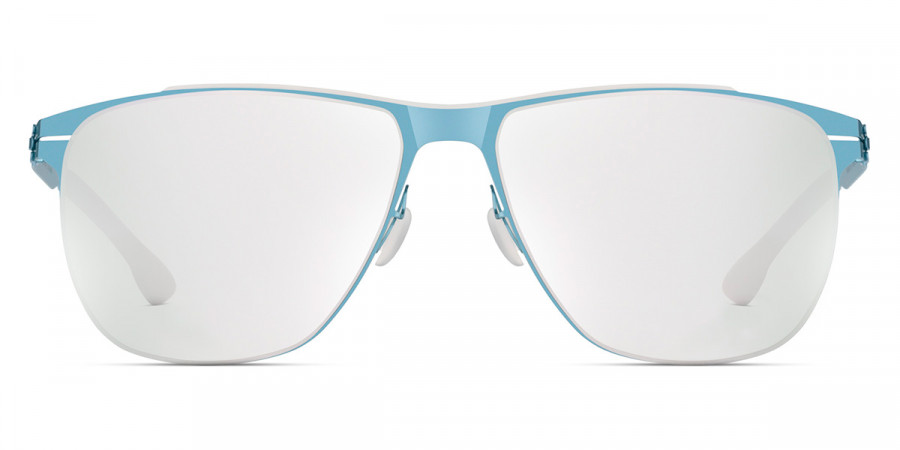 Ic! Berlin MB 05 White Bridge-Electric-Light-Blue Sunglasses Front View