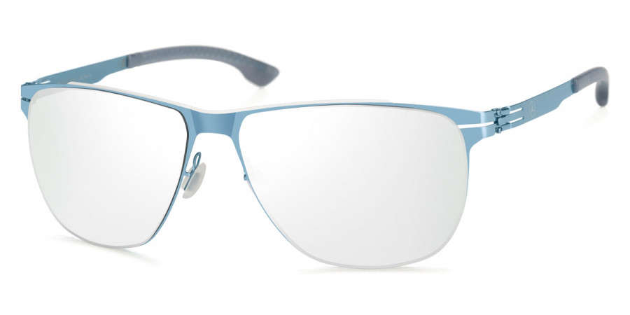 Ic! Berlin MB 05 White Bridge-Electric-Light-Blue Sunglasses Side View