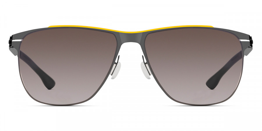 Ic! Berlin MB 05 Yellow Bridge-Gun-Metal Sunglasses Front View