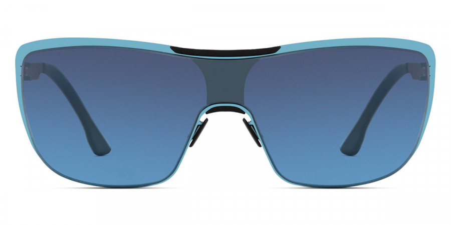 Ic! Berlin MB Shield 02 Electric Light Blue Electric Light Blue Sunglasses Front View