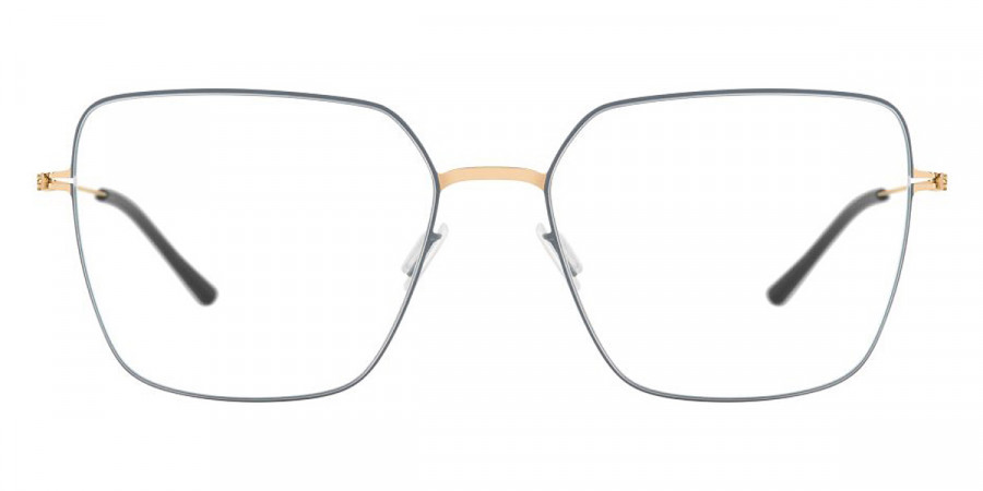 Ic! Berlin Mea Rose Gold-Taubenblau Circle Eyeglasses Front View