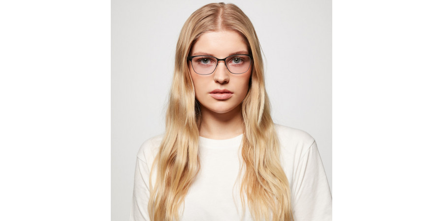 Ic! Berlin Mila Z. Black Eyeglasses On Female Model