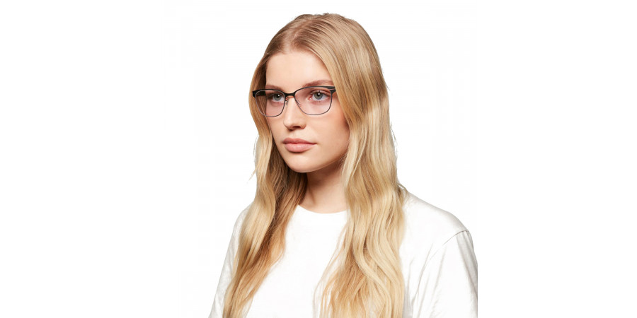 Ic! Berlin Mila Z. Black Eyeglasses On Female Model 2