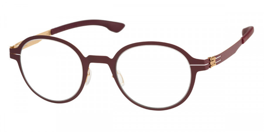 Ic! Berlin Minho Bordeaux-Rose-Gold Eyeglasses Side View