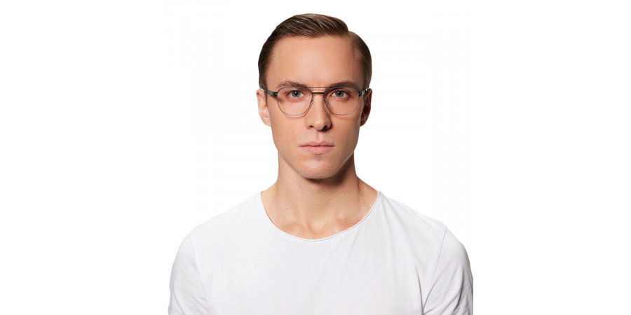 Ic! Berlin Mitte Black Eyeglasses On Male Model