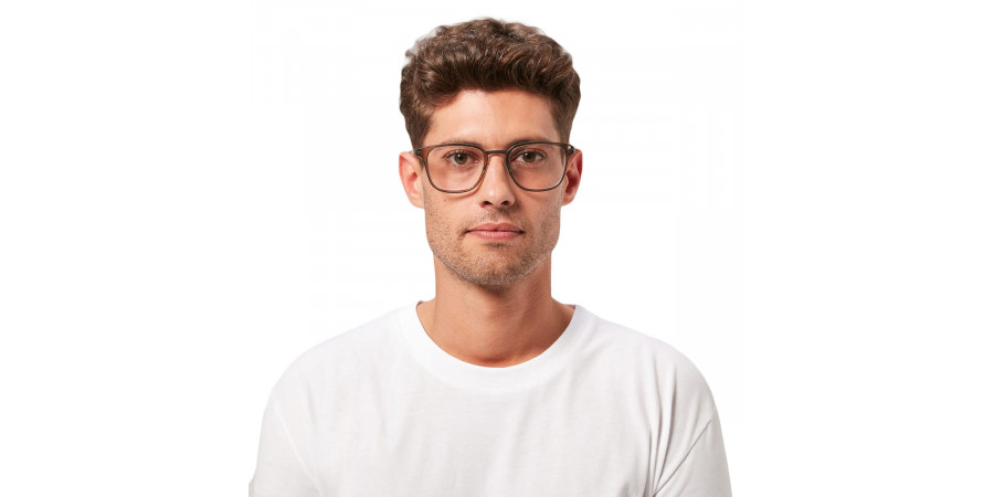 Ic! Berlin Mr. Bice Teak-Dune Eyeglasses On Male Model