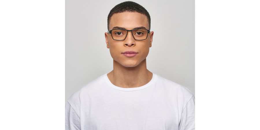 Ic! Berlin Nitrogen Teak-Black Eyeglasses On Male Model