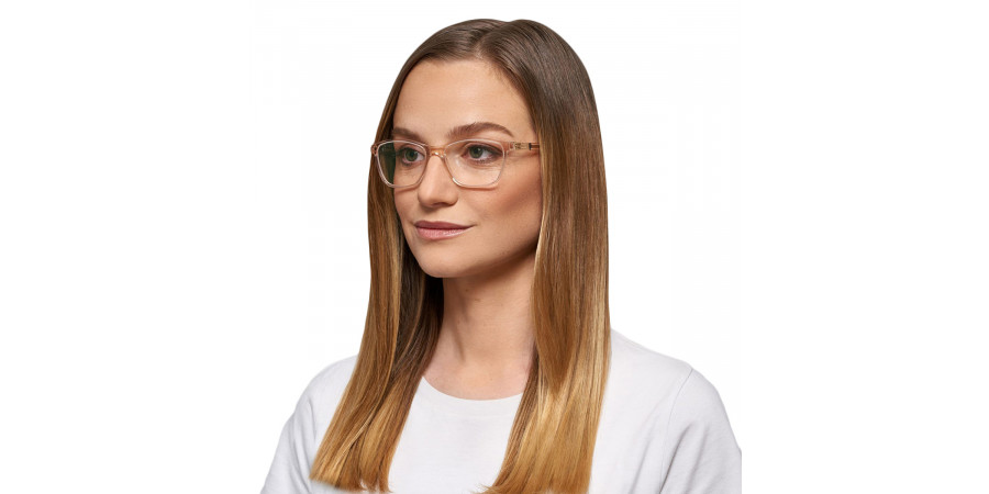 Ic! Berlin Nuance Ice Tea Eyeglasses On Female Model