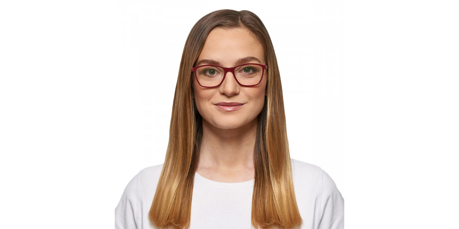 Ic! Berlin Nuance Ruby Eyeglasses On Female Model