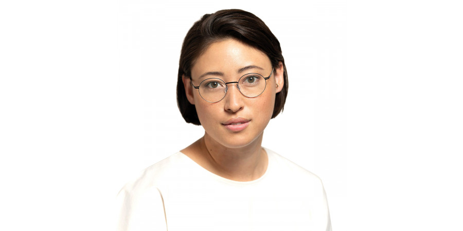 Ic! Berlin Oroshi 2.0 Black Eyeglasses On Female Model