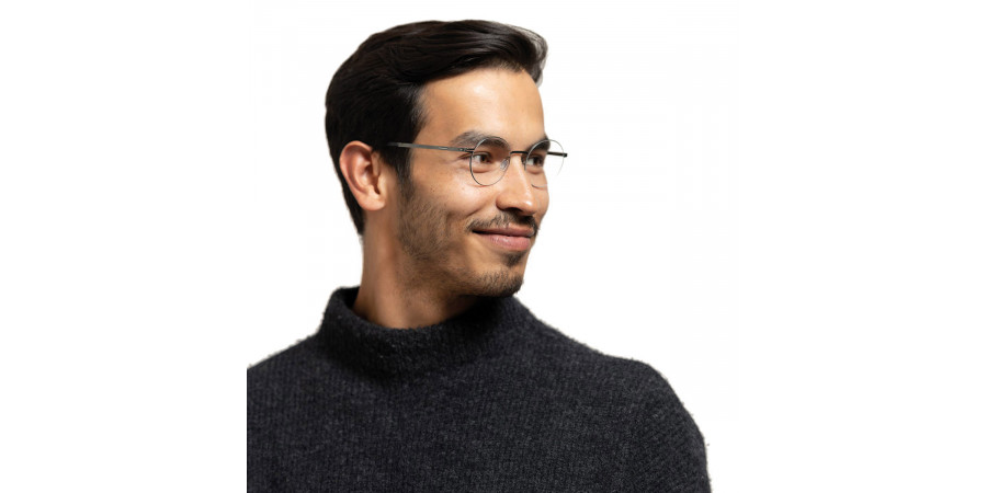 Ic! Berlin Oroshi 2.0 Gun Metal Eyeglasses On Male Model