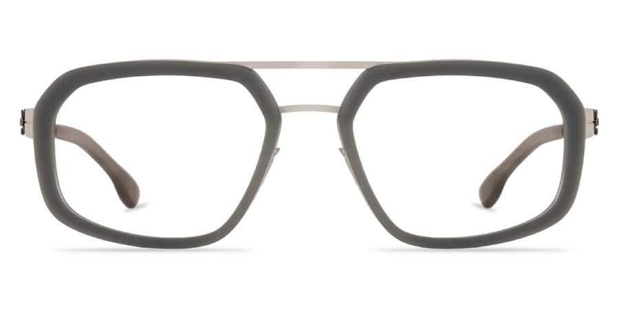 Ic! Berlin Owen Shiny Graphite New Gray Matte Eyeglasses Front View