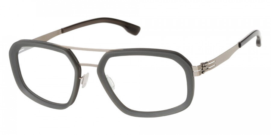 Ic! Berlin Owen Shiny Graphite New Gray Matte Eyeglasses Side View