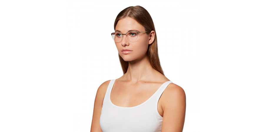 Ic! Berlin P-Berg Fired Copper Eyeglasses On Female Model