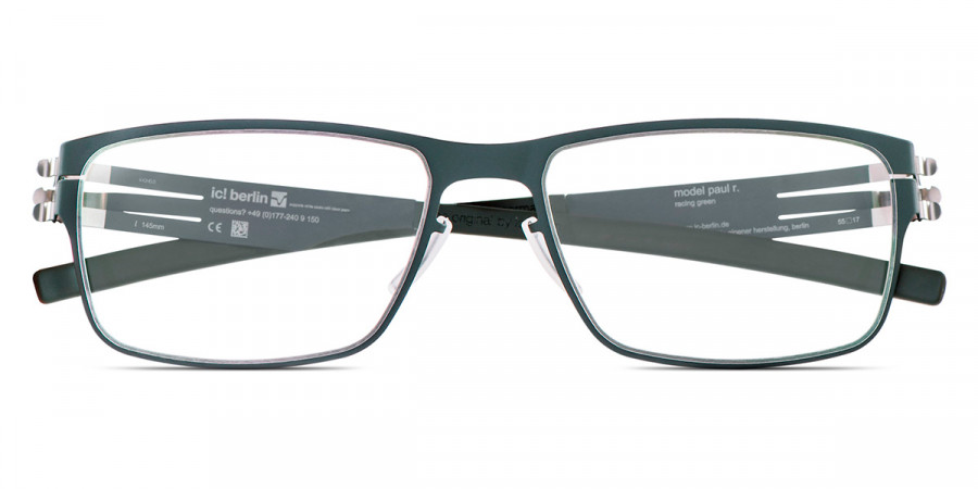 Ic! Berlin Paul R. Racing Green Eyeglasses Front View