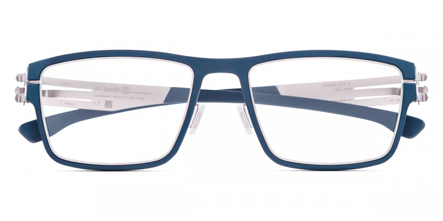 Ic! Berlin Phil B. Pearl-Blue Eyeglasses Front View