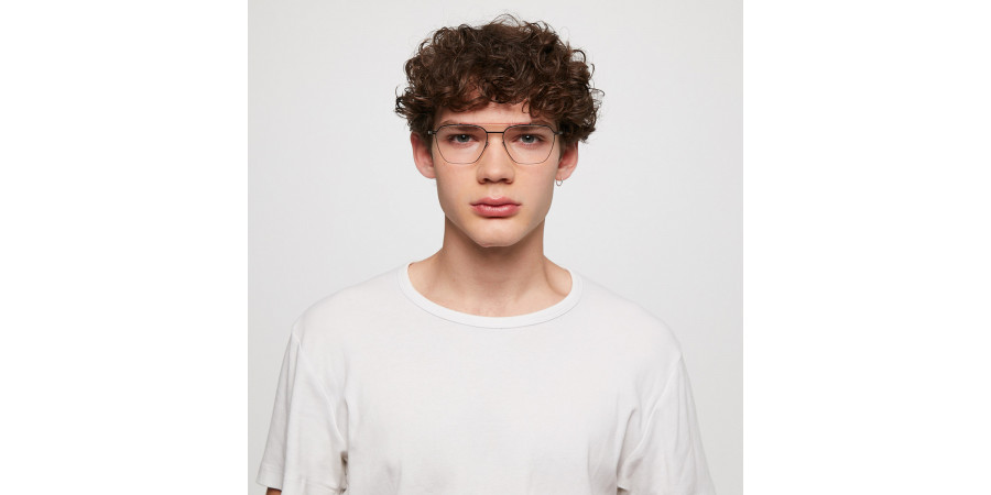 Ic! Berlin Poniente Anchor Lava Bridge Eyeglasses On Male Model