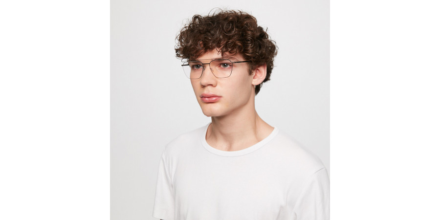 Ic! Berlin Poniente Black Eyeglasses On Male Model