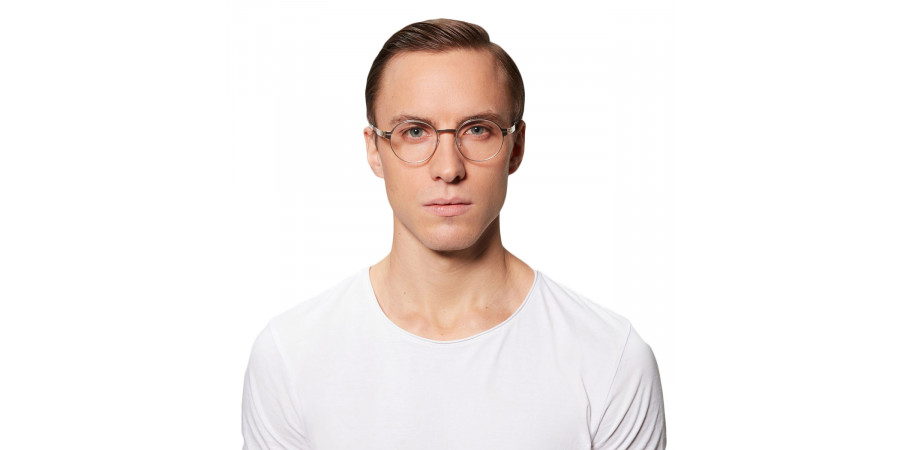 Ic! Berlin Priscila W. Rosé-Gold Eyeglasses On Male Model