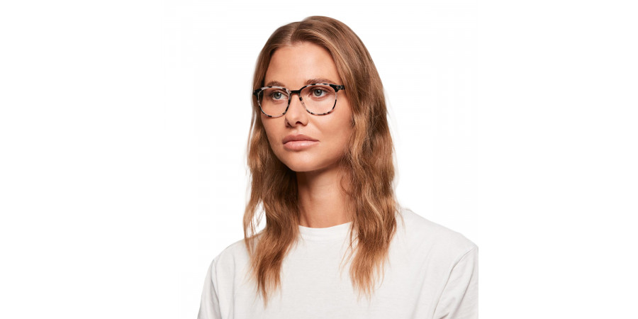 Ic! Berlin Ratio Black-Crystal Eyeglasses On Female Model