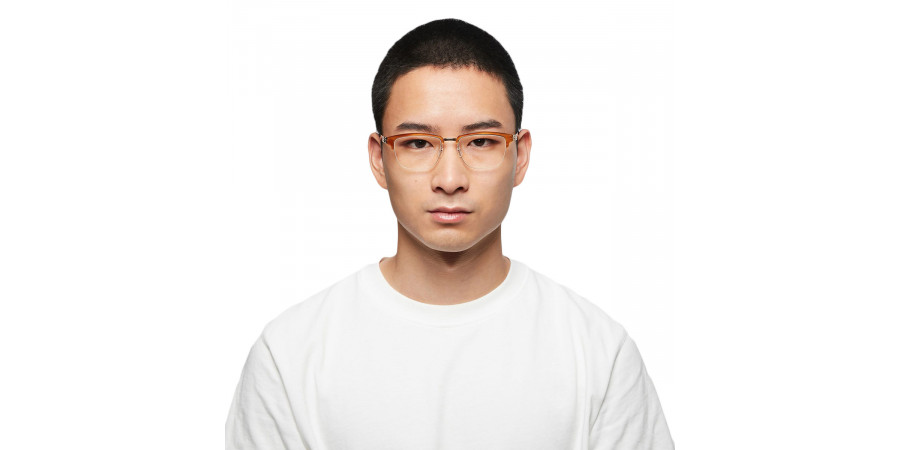 Ic! Berlin Ricky Y. Rosé-Gold-Amur Eyeglasses On Male Model