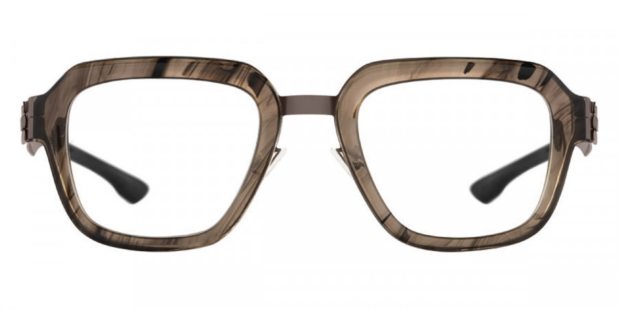 Ic! Berlin Roger Graphite-Brown-Driftwood Eyeglasses Front View