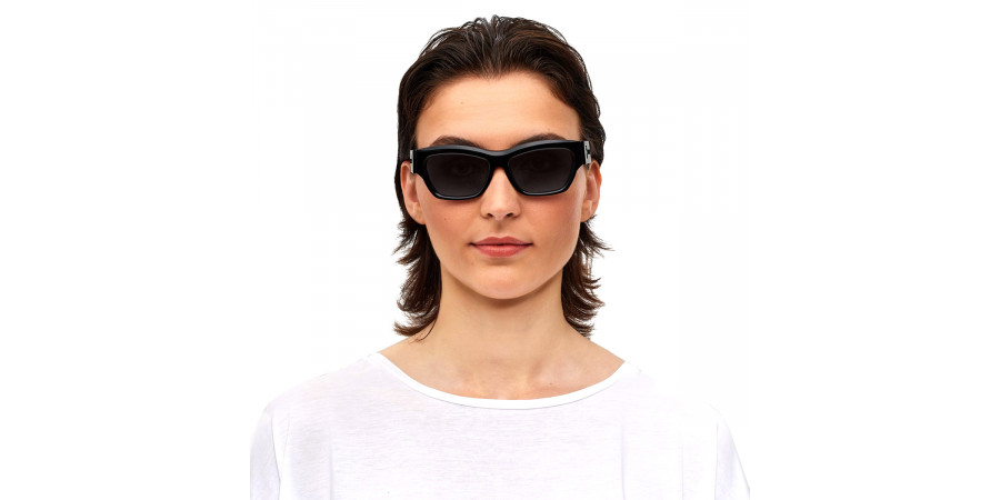 Ic! Berlin Rosa EcoBlack Sunglasses On Female Model