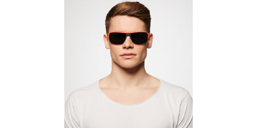 Ic! Berlin Runway Black-Neon Sunglasses On Male Model