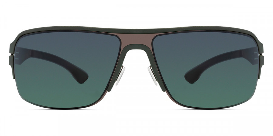 Ic! Berlin Runway Graphite-Dark-Green Sunglasses Front View