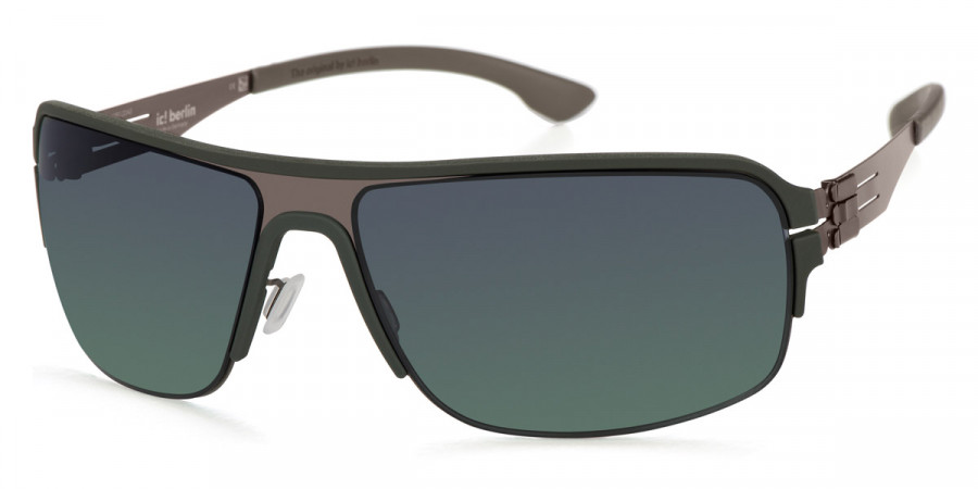 Ic! Berlin Runway Graphite-Dark-Green Sunglasses Side View