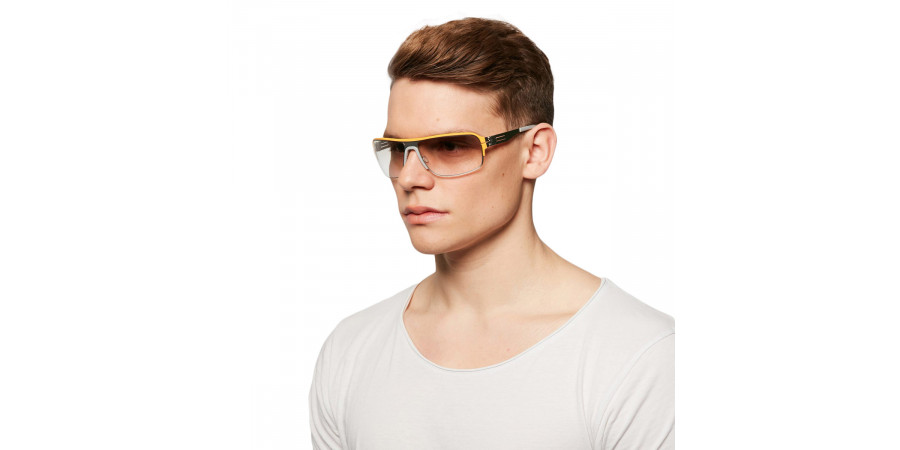 Ic! Berlin Runway Pearl-Yellow-Gray Sunglasses On Male Model