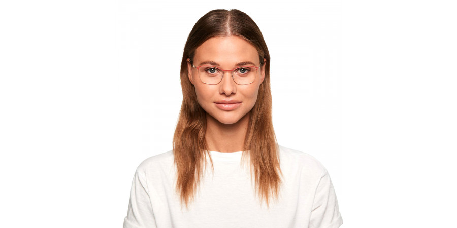 Ic! Berlin Sahel Rose Lava Pop Eyeglasses On Female Model