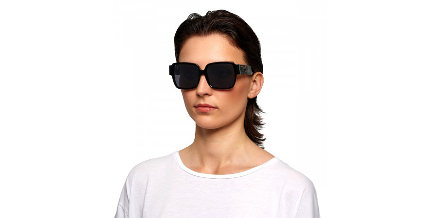Ic! Berlin Sara EcoBlack Sunglasses On Female Model