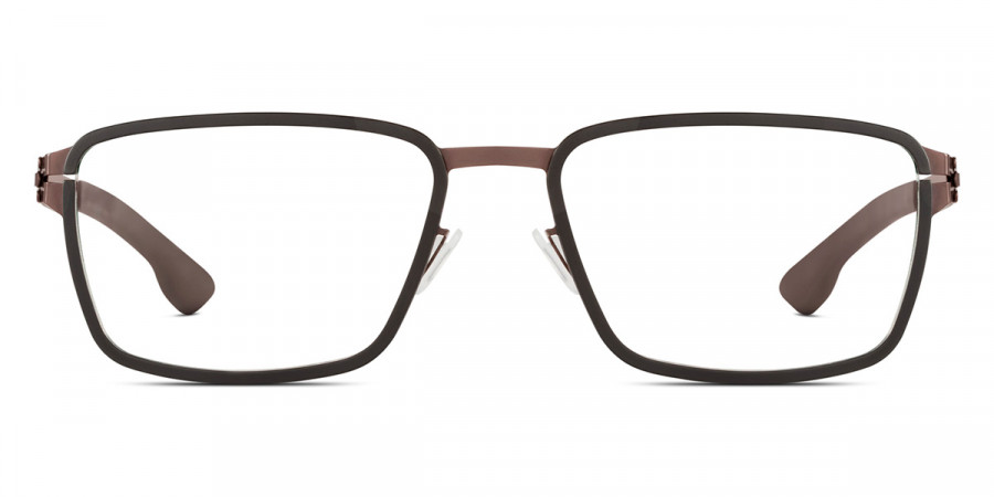 Ic! Berlin Silicon Teak-Black Eyeglasses Front View