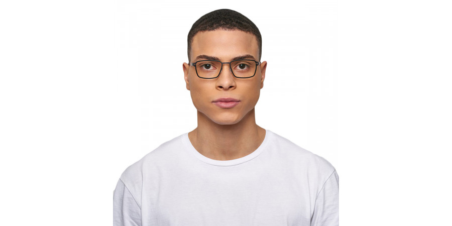 Ic! Berlin Silicon Teak-Black Eyeglasses On Male Model