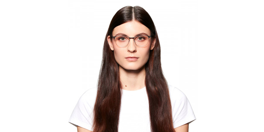 Ic! Berlin Sonja M. Black Eyeglasses On Female Model