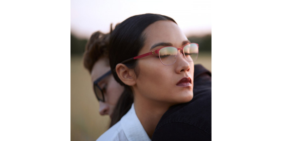 Ic! Berlin Sonja M. Rose Lava Eyeglasses Lifestyle Shot
