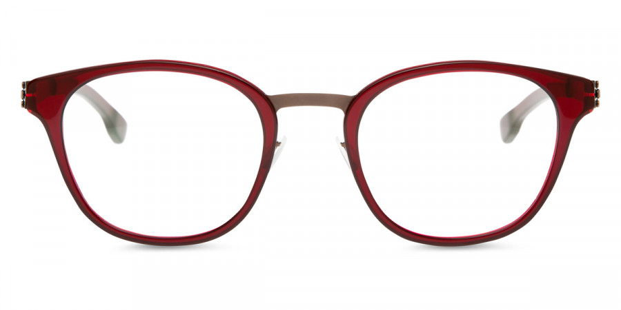 Ic! Berlin Susan W. Teak-Barolo-Red Eyeglasses Front View