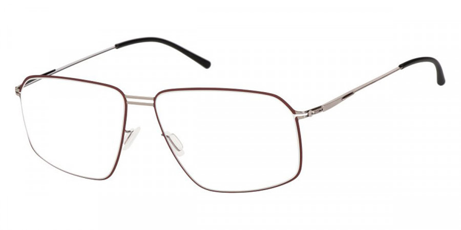 Ic! Berlin Teo Shiny Graphite-Kindey Bean Circle Eyeglasses Side View