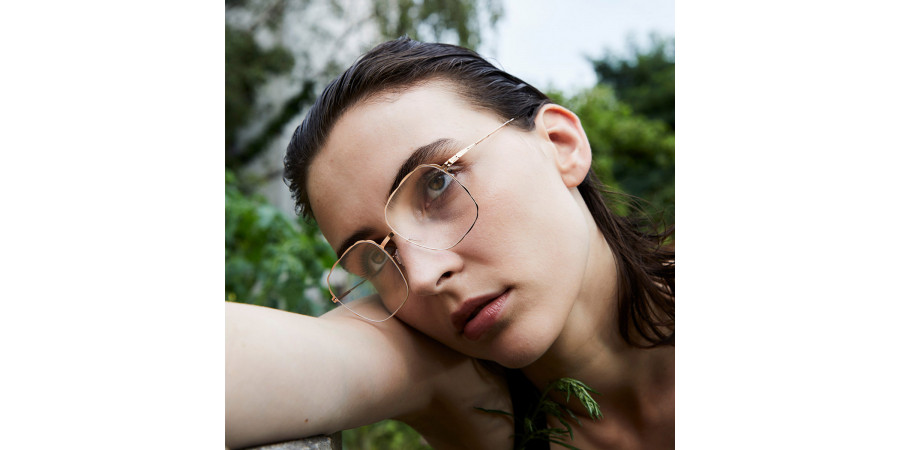 Ic! Berlin Teresa Rose Gold Eyeglasses Lifestyle Shot