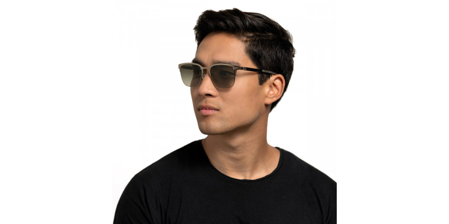 Ic! Berlin The Antihero Bronze Sunglasses On Male Model